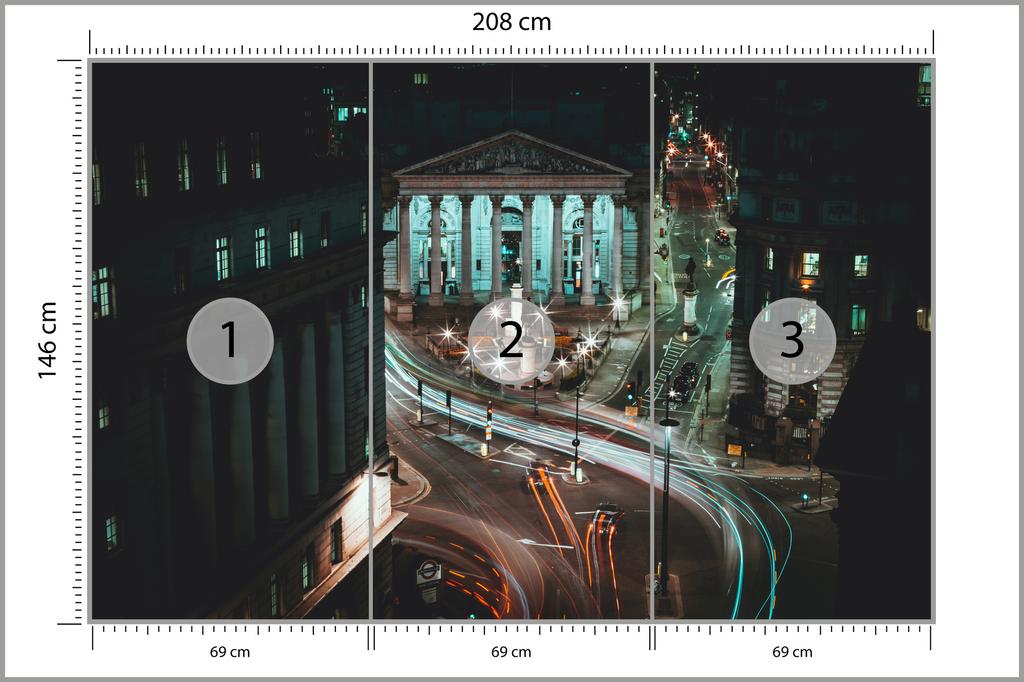 Photomural London At Night Smooth Vinyl 208x146