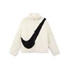 Colorblock Large Logo Casual Sport Warm Faux Fur Jacket Women Jackets White DM1760-238