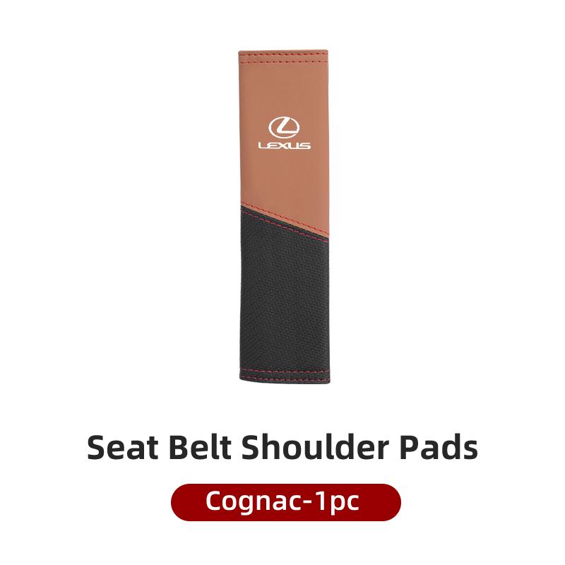 Car Seat Shoulder Pad Leather Safety Belt Protector Cover Accessories For Lexus UX250h RX450h CT200h RX400h NX300h RX350 RX300UJ0