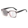 New Fashion Photochromic Multifocal Presbyopia Glasses Men's and Women's High-definition Anti Blue Light Glasses Diopter To +4.0