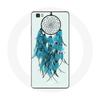 Coque pour Huawei P8 Attrape Rêve Bleu Fond Blanc