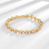 Champagne Zircon Niche Water Drop Design Gold-plated Bracelet Women's Fashion Versatile Hand Jewelry