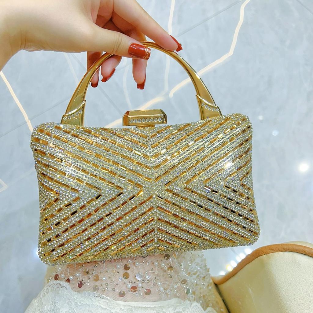 Diamond Handbag Dinner Bag Banquet Clutch Bag Women's Single-shoulder Crossbody Chain Small Bag