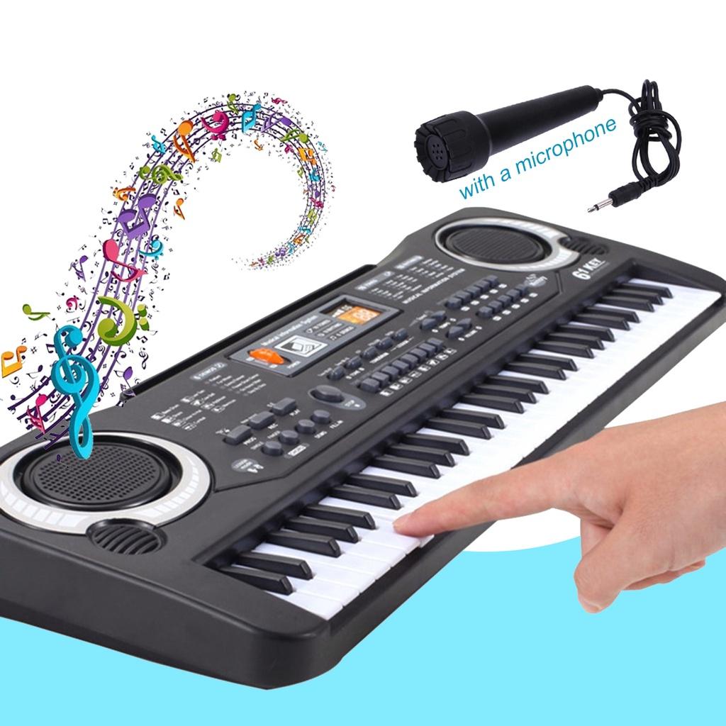 61 Keys Piano Digital Electronic Organ Keyboard Pianos Musical Instruments Electric Piano with Microphone for Children