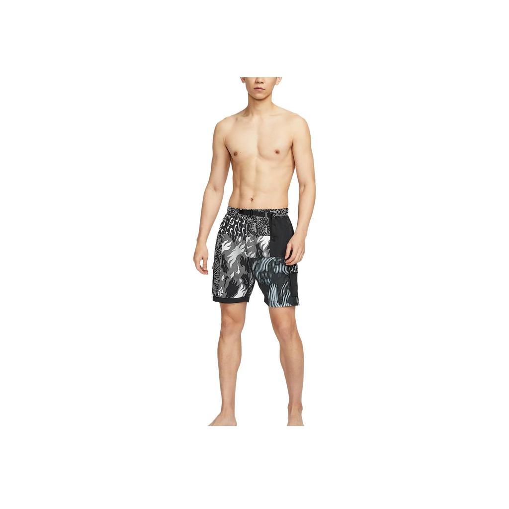 Nike Swim Voyage Стильные Минималистичные Модные Пляжные Шорты Мужские шорты Черные FZ7373-034