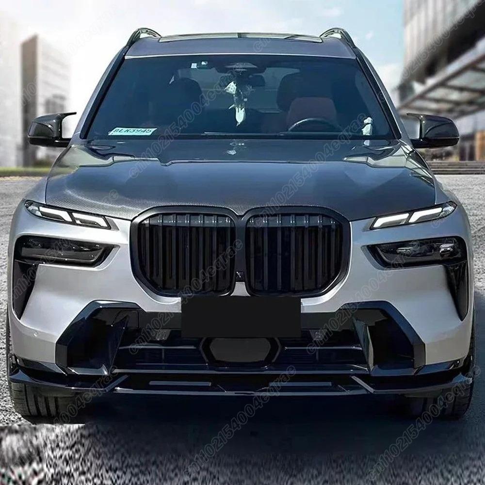 For BMW X7 G07 M-Sport LCI 2022 2023 2024 2025 Car Front Bumper Splitter Lip Spoiler Diffuser Guard Cover Bodykits Tuning