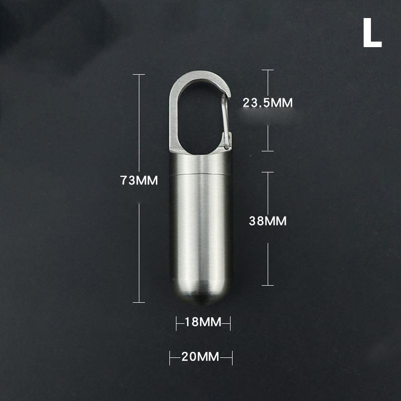 Портативная мини-герметичная капсула из нержавеющей стали, водонепроницаемая коробка для таблеток, подвеска для первой помощи для кемпинга, путешествия, открытый портативный чехол для таблеток