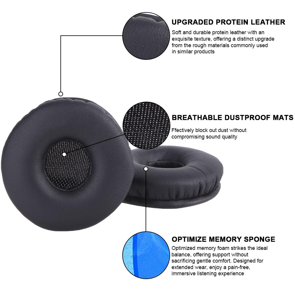 1 Pair Replacement Ear Cushion Noise Isolation Memory Foam Headphone Earpads Ear Cups Cover for Jabra Biz 2300 USB MS Headphones