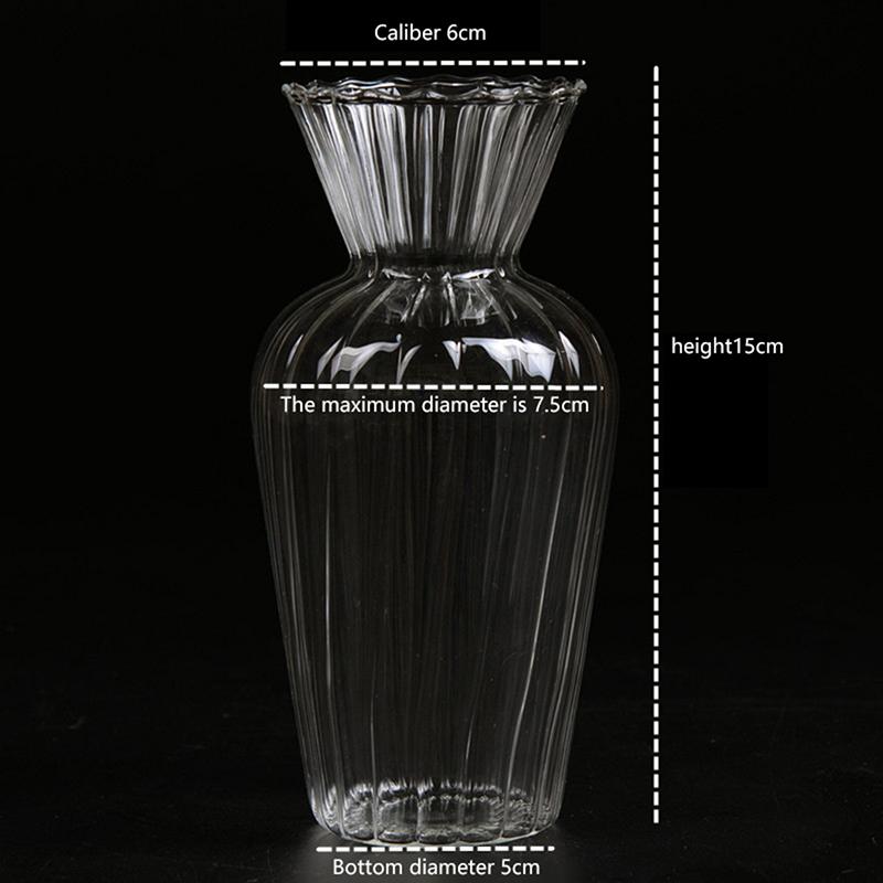 Transparent Glass Vases for Plant Bottle Flower Pot Nordic Creative Hydroponic Terrarium Arrangement Container Table Vase