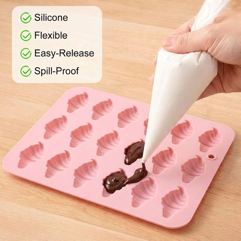 Silicone Ice Cream Mold Reusable Candy Mold  For Candy Making Chocolate Crafting