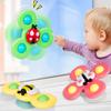 3PCS Suction Cup Spinner Toy Baby Bath Funny Game Educational Toys For Children Girls Boys Infant Sensory Stress Reliever Gifts