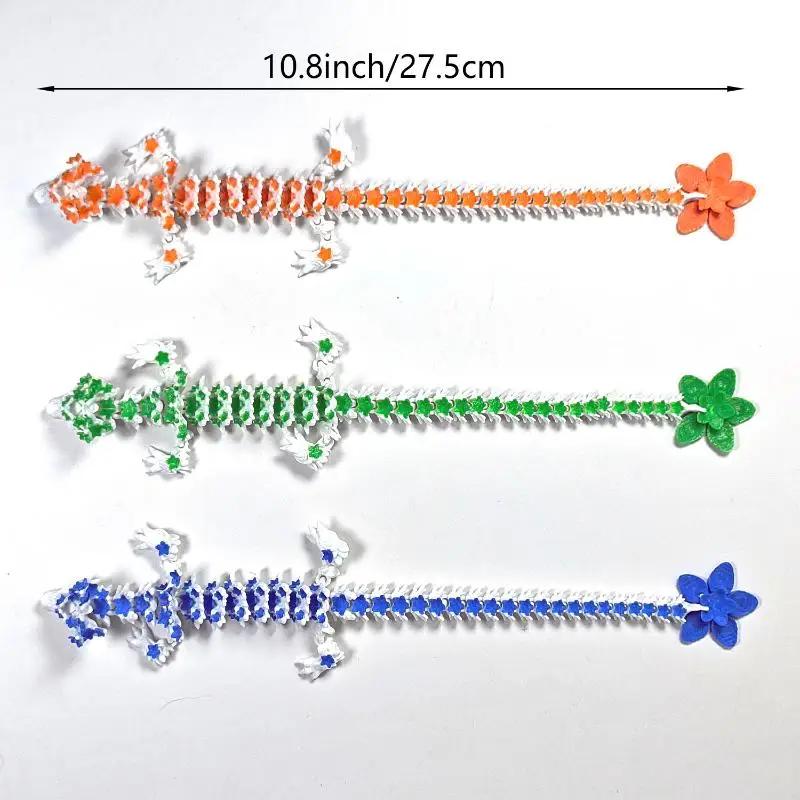 Unit Articulated Crystal Dragon Toy 3D Printed Lotus Dragon Ornament Office Decorative Item Birthday Gift For Boys