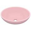 Luxurious Oval Wash Basin Matte Pink 40 x 33 cm Ceramic