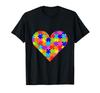 Heart Logo Jigsaw Puzzle Autism Puzzle T-Shirt