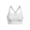 Round Neck Solid Color Logo Print Sports Medium Support Bra Women Bras White 1377916-100