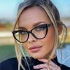 Женские Очки Кошачий Глаз с Защитой от Синего Света Черная Рамка Компьютерные Прозрачные Линзы Очки Блокирующие Синий Свет Модные Очки
