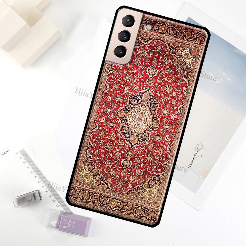 Persian Carpet Floral Pattern Case For Samsung Galaxy S22 Ultra Note 20 10 S10 S9 S8 Plus S20 S21 FE Phone Cover Shell