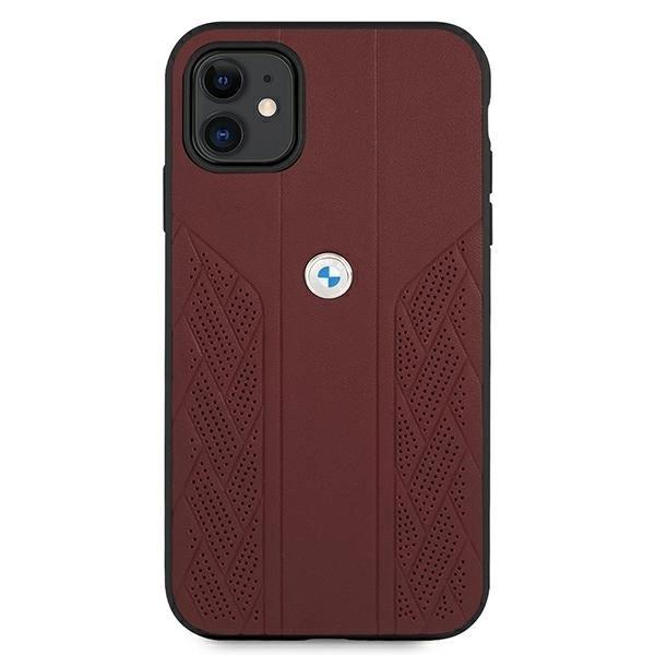 Чехол Bmw Bmhcn61Rsppr Iphone 11 6.1 / Xr Красный/Красный Твердый кожаный футляр с изогнутой перфорацией