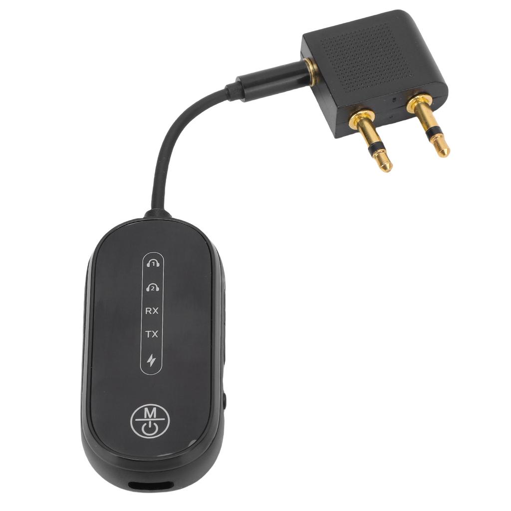  5.4 Transmitter Receiver Airplane   Adapter Support to 2 Hea hones 3.5mm   Wireless Adapter for TV   Airline Car Home Stereo