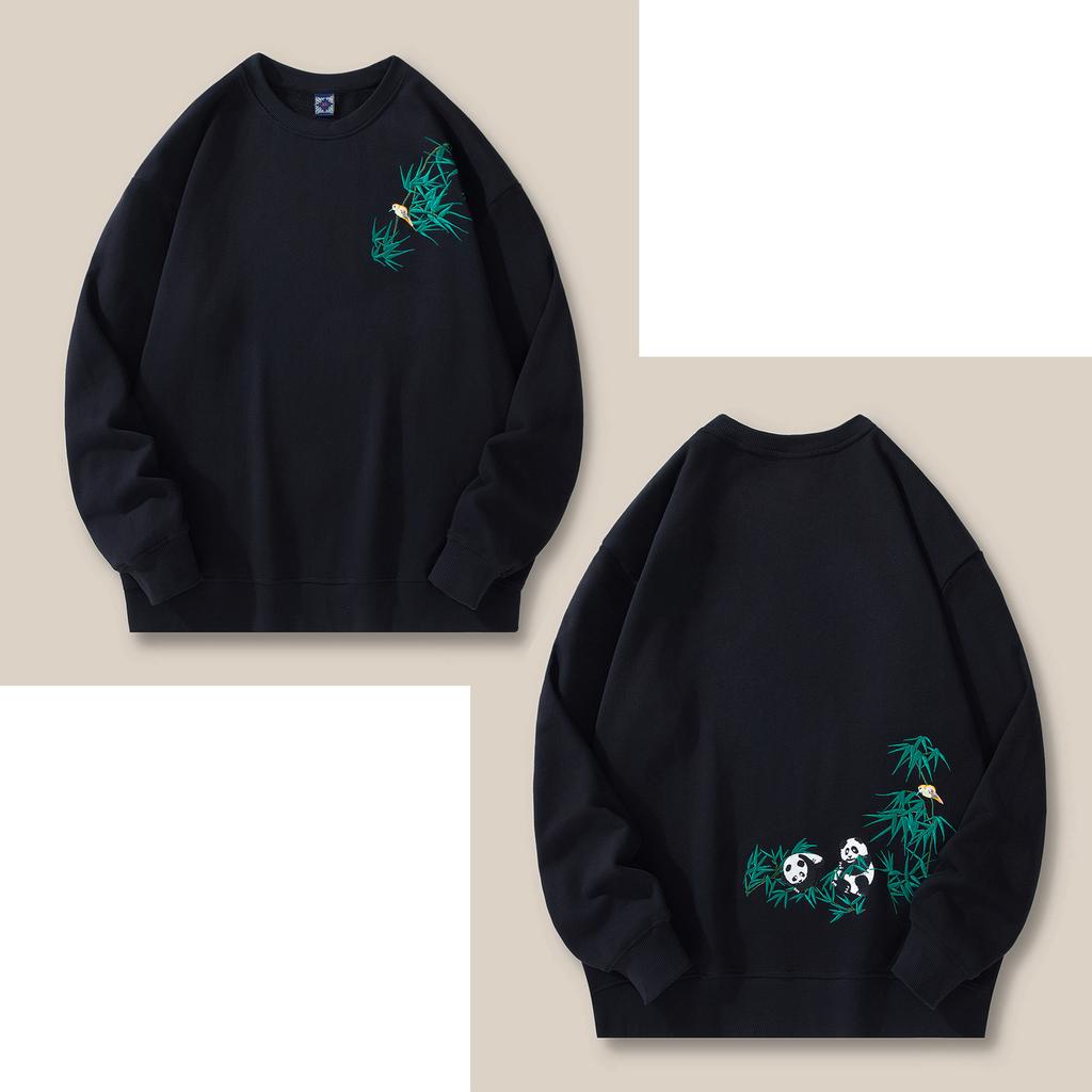 Осенне-зимняя мужская толстовка с круглым вырезом China-Chic, свободная, большого размера, модная, с длинным рукавом, женская, топ