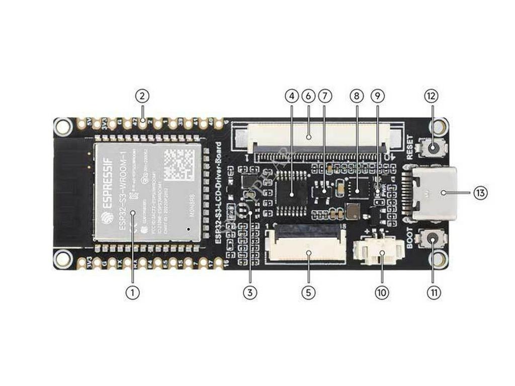 ESP32-S3 2.1" Круглый RGB ЖК-дисплей с сенсорным экраном, 480x480
