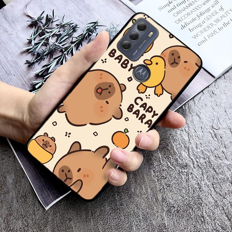 Милый чехол для телефона с капибарой для Moto G84 G22 G32 G42 G52 G62 G53 G72 G60 G60S G100 G10 G20 G30 G13 G50 G 5G G Pure