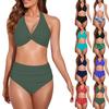 Women's Fashion Summer New Chest Knot Sexy Split Swimsuit Two-PieceBathing Suit Swimsuit