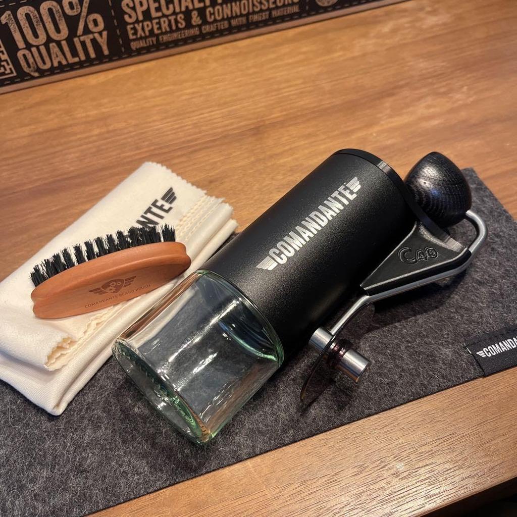 BERGBUCH Comandante Crank Holder for C40, C60, X25, and Other Coffee Grinders (Black, C40 (Mk4Mk3))