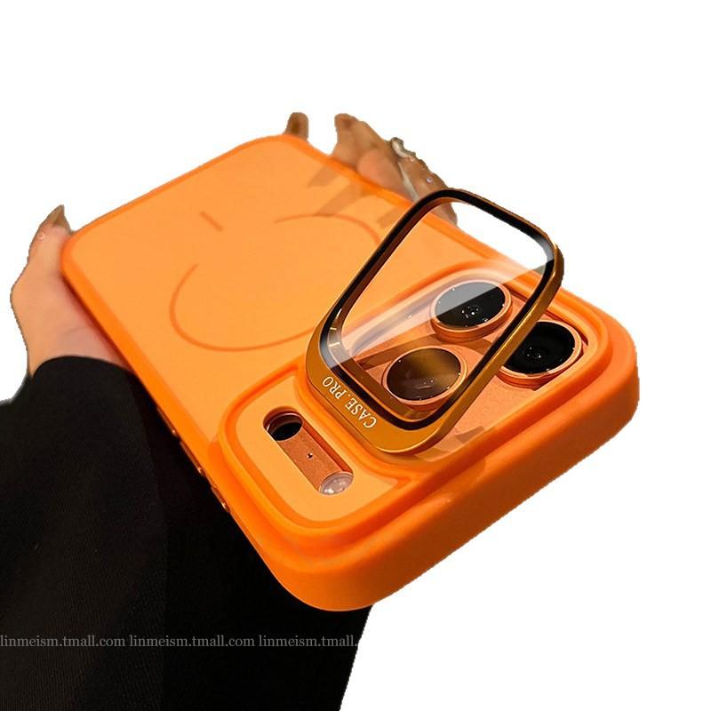 Держатель для стеклянной линзы подходит для iPhone17Pro, чувствительный к коже, магнитный чехол для мобильного телефона Apple 16, всесторонний, защита от падения