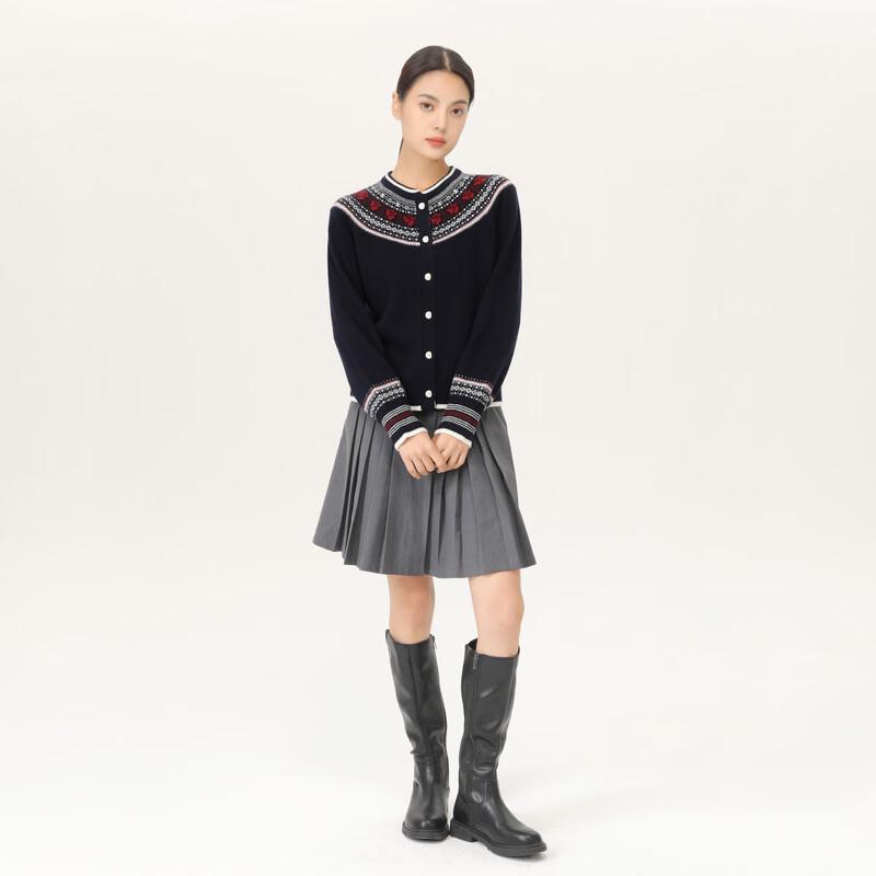 Beifanglu Fair Isle Jacquard Wool Cardigan