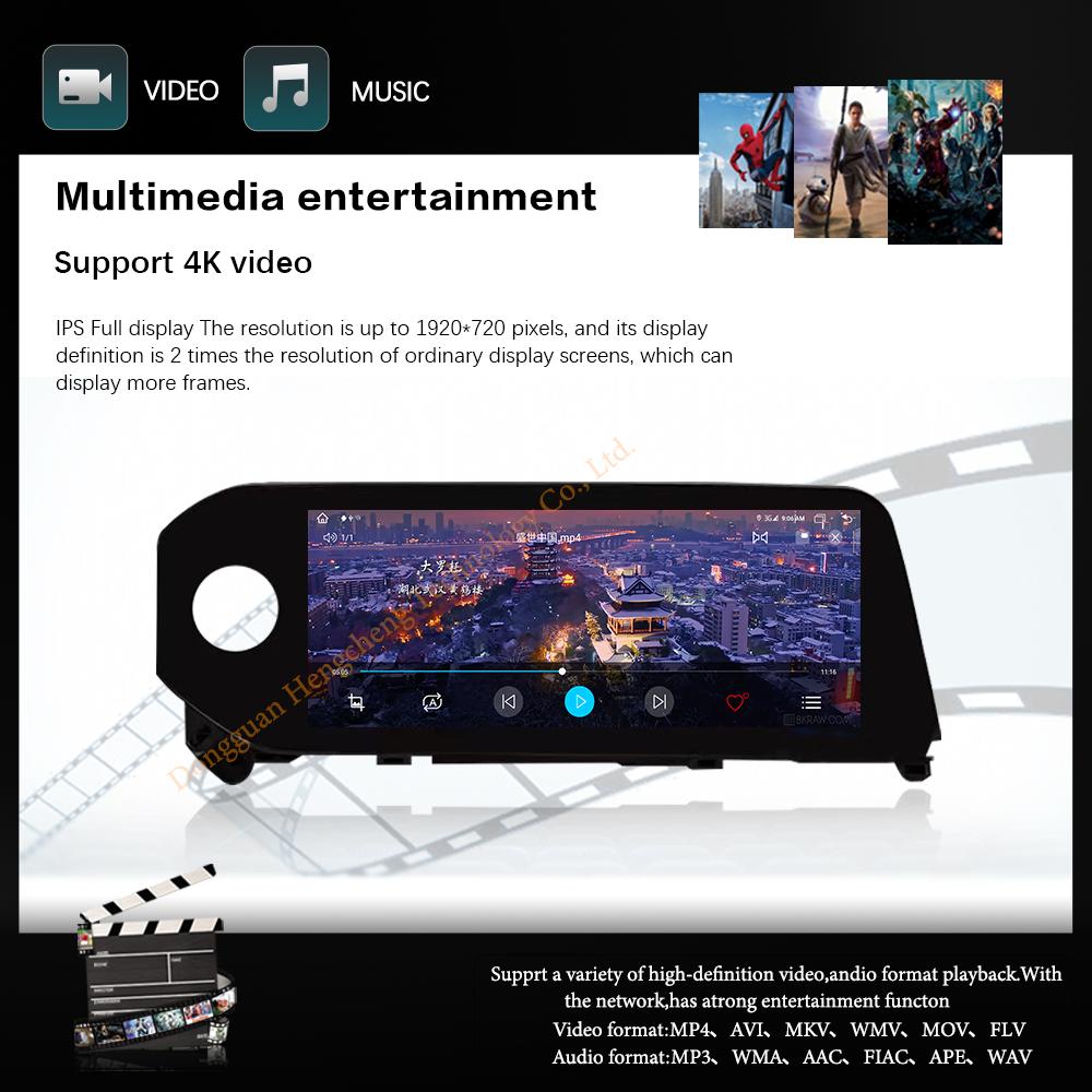 Для Lexus ES200/ES250/ES300/ES350 2025-2025 Автомобильный мультимедийный плеер 12.3" GPS-навигация Android13 8+128 ГБ CarPlay 4G 360-градусная камера