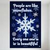 People Are Like Snowflakes Metal Tin Sign - Vintage Inspirational Quote Wall Decor with Snowflake Pattern, Home Bar Man Cave Clu