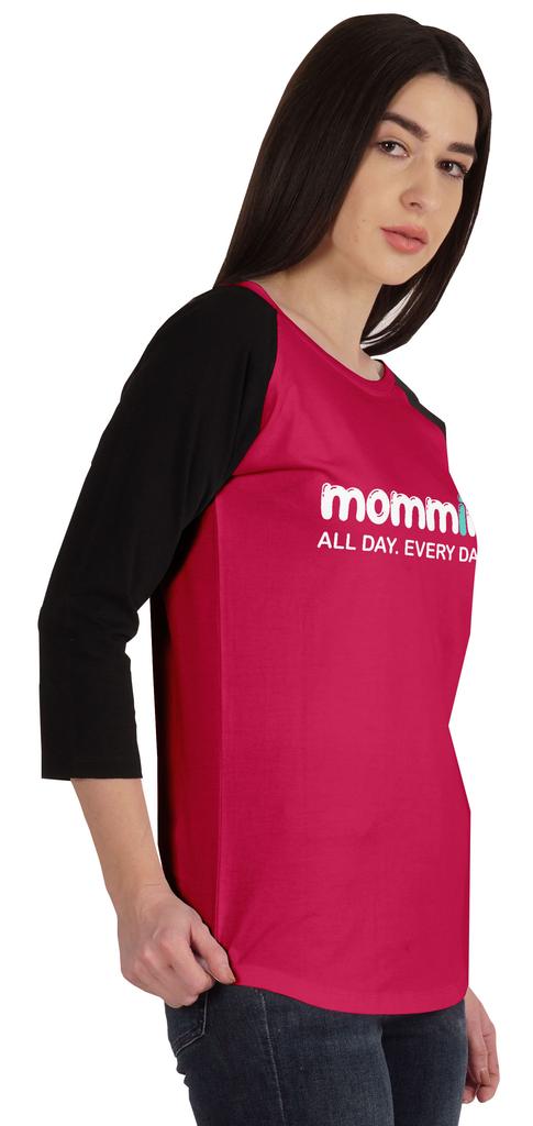 Inkmeso Футболка Mommin All Day Every Day Футболка с рисунком Mom Life Летняя футболка