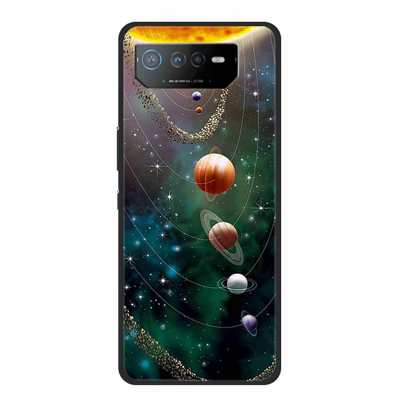 Чехол для телефона Asus ROG Phone 6D Ultimate Задняя крышка Черный ТПУ Силикон Мягкий Чехол Для Asus ROG Phone 6 Pro Чехол Phone6 Pro