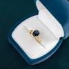 BELLA BOX Gorgeous Oval Blue Cubic Zirconia Ring Wedding Ceremony Party Luxury Accessories Women Elegant Design Fashion Jewelry