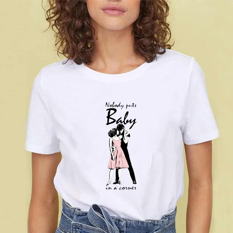 Dirty Dancing White Fashion Women TShirts Harajuku Kawaii Clothes Short Sleeve Summer Tees Casual Korean FeUnisex Tops ONeck