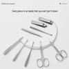 Qisu Men's 9-Piece Nail Clipper & Manicure Set