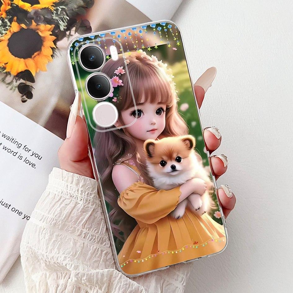 Silicone Case For Vivo Y19s V2419 Cover Lovely Cat Butterfly Cartoon Soft Back Protective Shell For Vivo Y19s 4G Y 19s TPU Coque