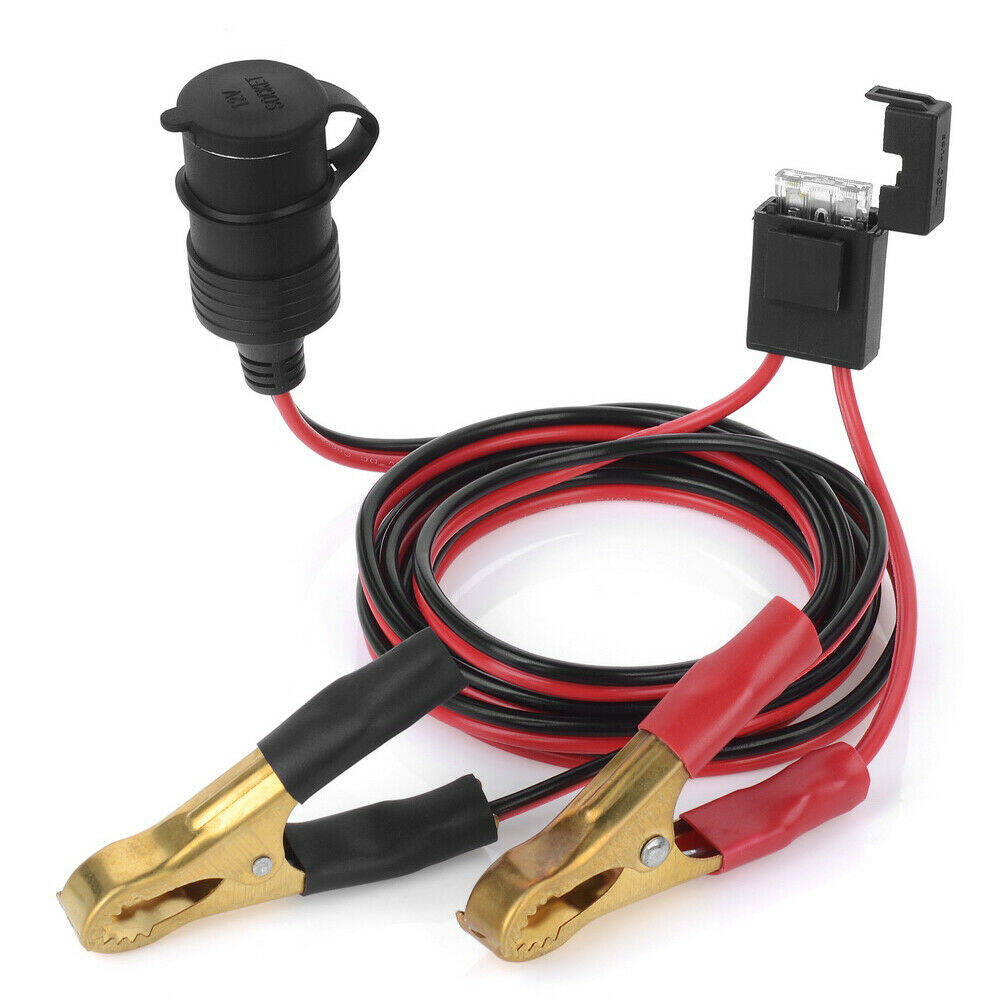 12 В/24 В автомобильная розетка для аккумулятора с зажимом типа «крокодил» и 3 шт. предохранителем