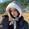 Шапка Лей Фэна Корейская версия для сезона катания на открытом воздухе Защита от холода и тепло Толстая шапка Баотоу Большая голова Объемная сумка Двойного назначения