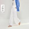 Женские белые льняные брюки кюлоты INMAN с высокой посадкой и широкими штанинами