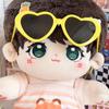 Lovely Idol Plush Doll Heart Glasses Soft Cotton Doll Eyeglasses 20CM Doll Sunglasses  Girls