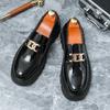 Fashion Fashion Mens Leather Casual Shoes Thick Bottom Mens Slip On Shoes Luxury Brand Male Comfortable Office Shoe Non-Slip Loafers