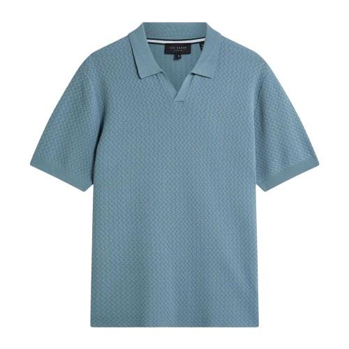 Ted Baker Mens Zig Zag Knitted Polo Shirt