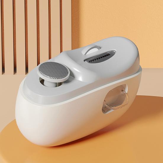 Electric Nail Clipper Polisher with LED Light 3-Speed Rechargeable 2-In-1 Automatic Fingernail File Baby Kids Adults Seniors Manicure Trimmer