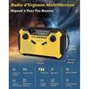 1st Portable Survival Radio with 3000mAh Power Bank/SOS Alarm/Flashlight/Solar Panel, Speaker, Outdoor, Emergency.