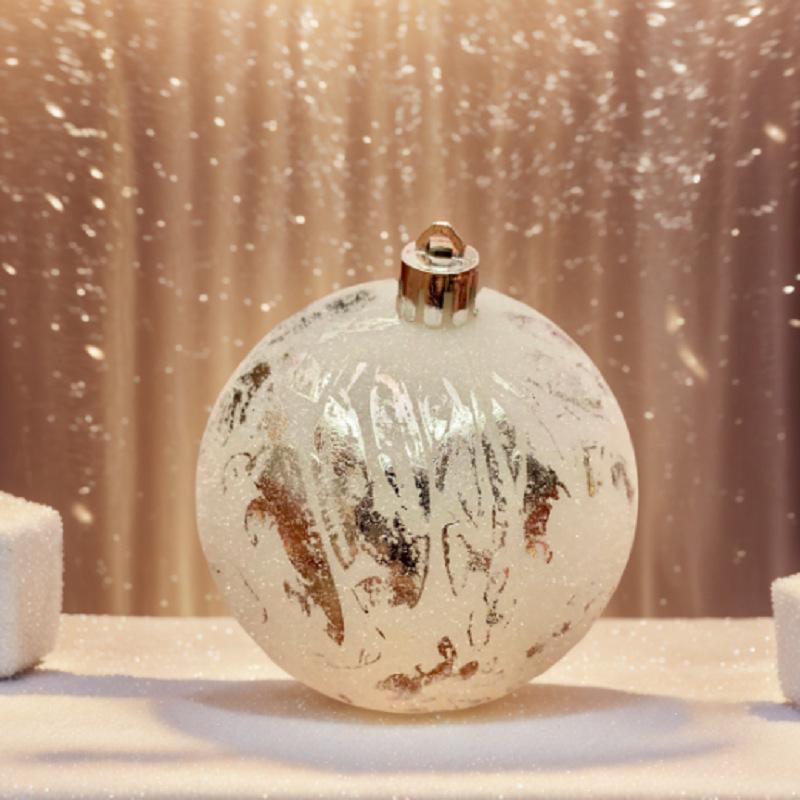 2025 Приграничный Новогодний шар в новом стиле с чернилами, Блестящая пудра и Расписанный вручную Новогодний шар Украшение Оконный подвес