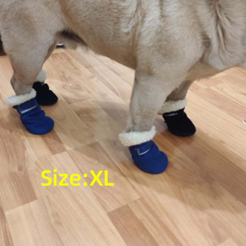 4 шт. зимняя обувь для собак, непромокаемая обувь для средних собак, зимние ботинки для маленьких собак, теплые носки с зубами чихуахуа для щенков, Йоркшир