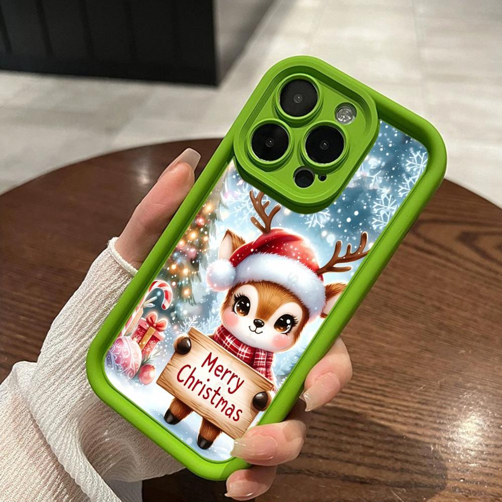 Чехлы для телефонов Ae106 Happy New Year art Merry Christmas для iPhone 16 14 13 11 Pro Max 15 7 8 6s Plus 12 mini XR XS Max Angel Eye Ladder Protective Cover
