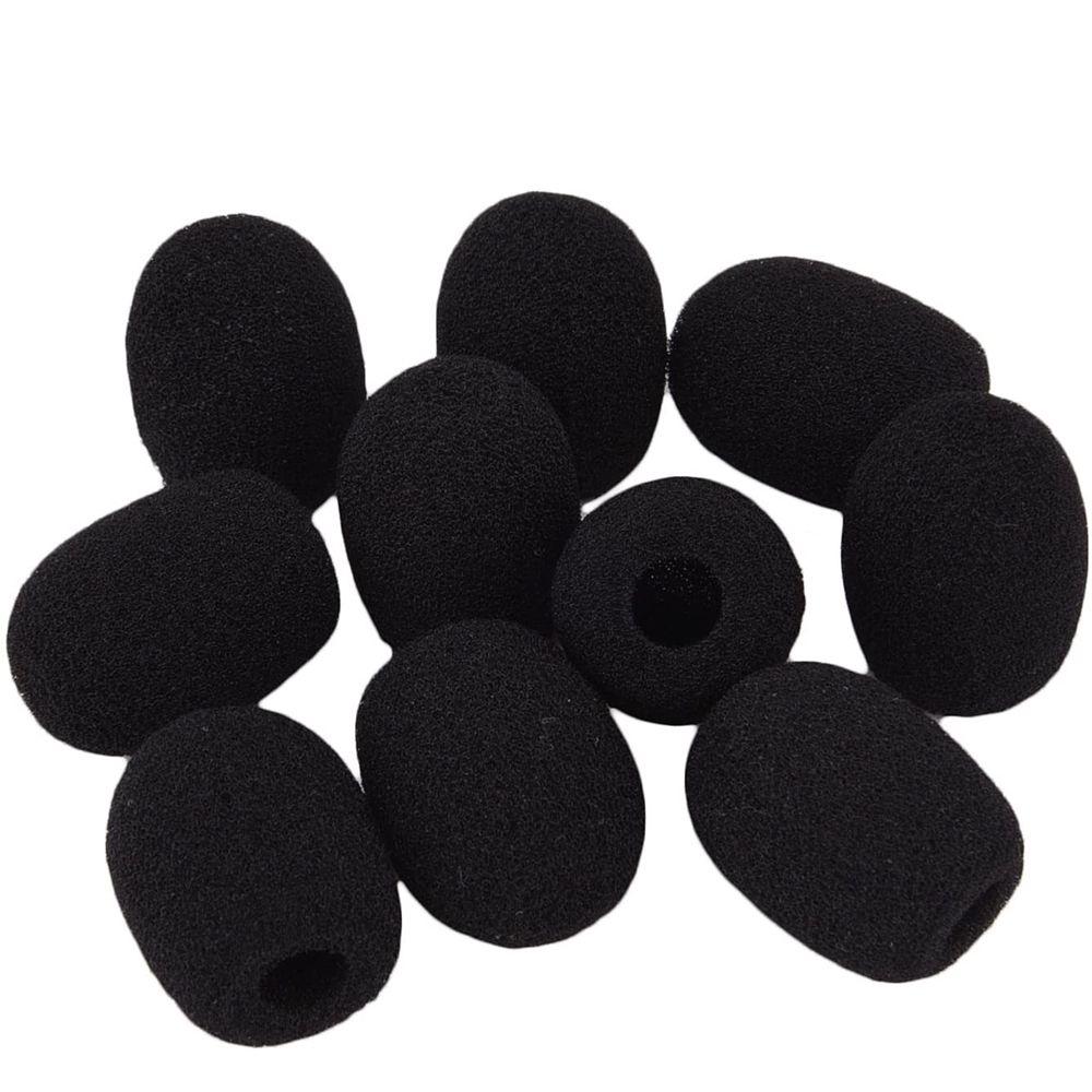 10pcs Telephone Mic Cover Headset Sponge Replacement Foam Microphone Cover Mini